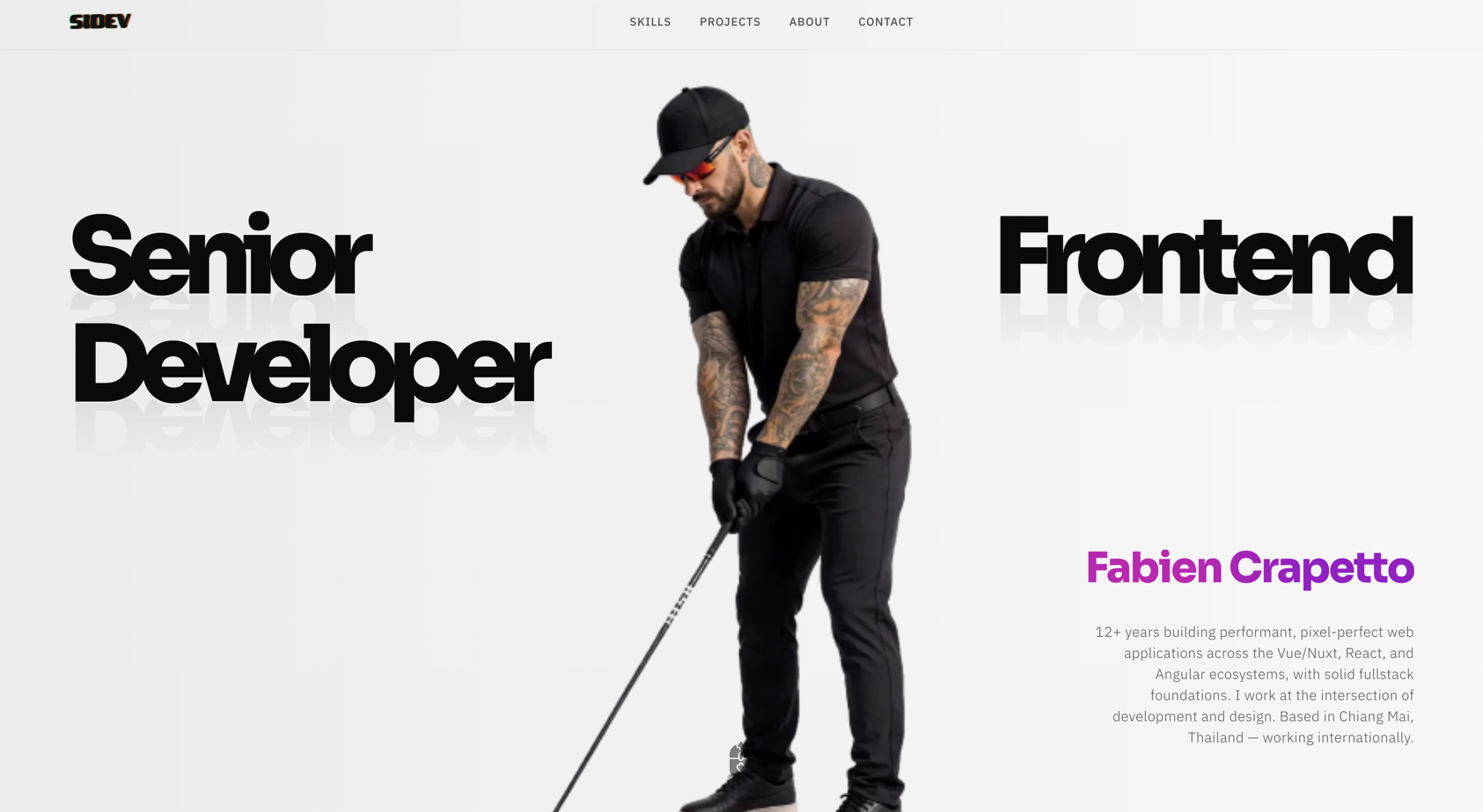 Fabien Crapetto Portfolio — screenshot